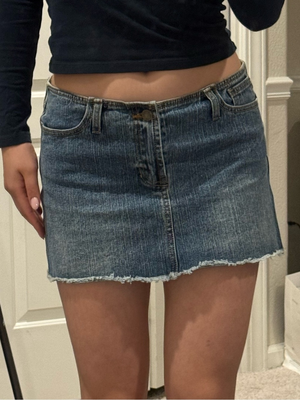 Brandy Melville Denim Mini Skirt - Blue